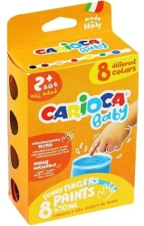 Farby tempera do malowania palcami 8 kol CARIOCA