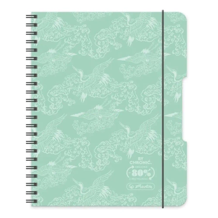 Brulion na spirali A5/80K kratka mięta (2szt) - HERLITZ