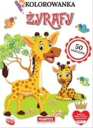Kolorowanka Żyrafy z naklejkami - praca zbiorowa