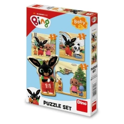 Puzzle Baby 3w1 Królik Bing 3, 4 i 5el - Dino Toys