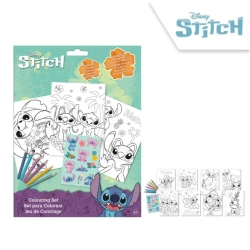 Zestaw do kolorowania - 6 kredek + naklejki | Lilo & Stitch - Kids Euroswan zabawki licencja
