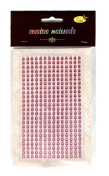 Stiker z kryształkami 4mm 336szt różowy - Galeria Hobby