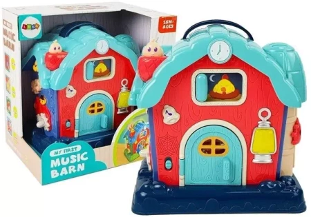 Muzyczna stodoła różowa - Leantoys