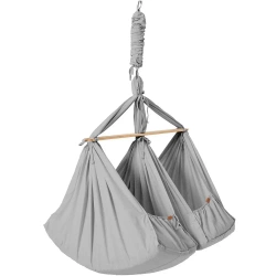 Hamak-huśtawka dla bliźniąt Basic - podwójna, szara