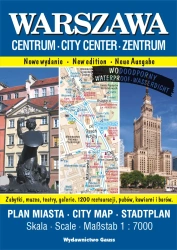 Warszawa Centrum. Plan miasta foliowany 1:7000 wyd. 2023 - Opracowanie zbiorowe