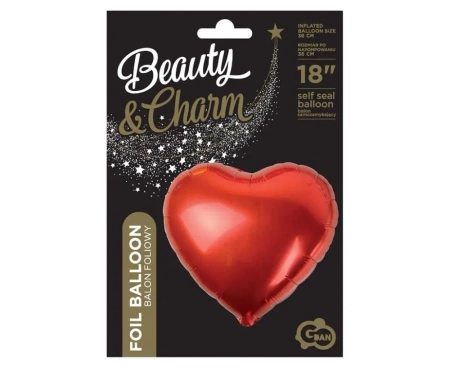 Balon foliowy serce czerwone 18 cali - Godan