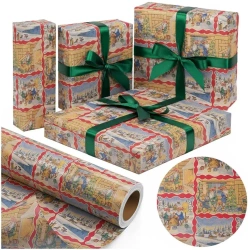 Papier kraft Świąteczne Opowieści 38cmx20m - PaperHit
