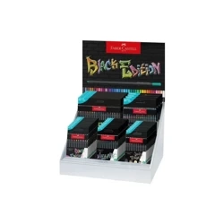 Kredki trójkątne Black Edition display (44szt) - Faber Castell