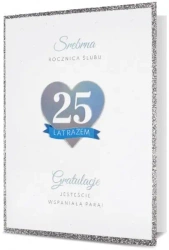 Karnet B6 Rocznica ślubu Srebrna HM200-2528 - Pan Dragon