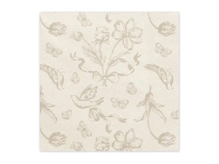 Serwetki Kwiaty 33x33cm 12szt - PartyDeco