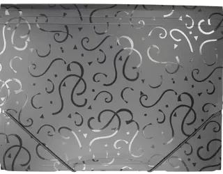 Teczka A4 z gumką wzory czarna - Titanum