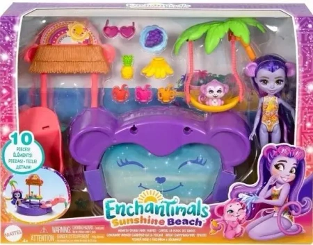 Enchantimals.Tropikalny basen + Lalka małpka HTW73 - Mattel