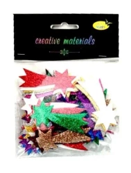 Komety z pianki brokatowej kolorowe ok 30szt - Galeria Hobby