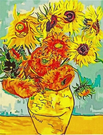 Malowanie po numerach - Słoneczniki Van Gogh 40x50 - Ideyka