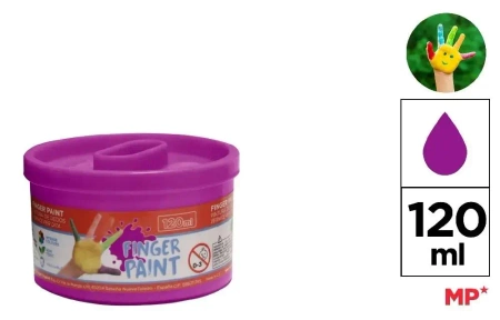 Farba do malowania palcami fioletowa 120ml (6szt) - MP Main Paper