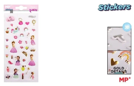 Naklejki 3D księżniczki - MP Main Paper