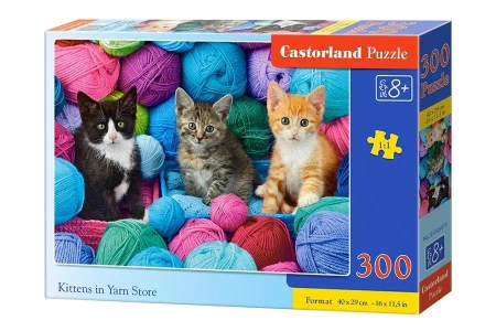 Puzzle 300 Kittens in Yarn Store CASTOR - Castorland