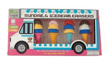 Gumki do ścierania Lody 5szt MIX - ADAR