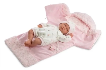 Lalka 74040 bobas Lala w różowym beciku 42cm - Llorens