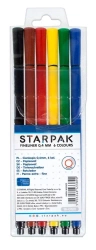 Cienkopisy 6 kolorów okrągłe 0,4 mm - STARPAK
