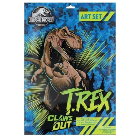 Kolorowanka z naklejkami Part Jurajski - Diakakis