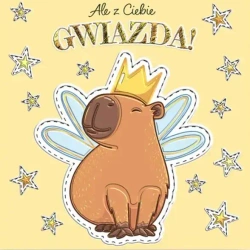 Karnet KW Urodziny - Kapibara gwiazda - Henry