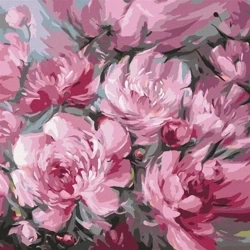 Malowanie po numerach - Bujny bukiet 40x40cm - Ideyka