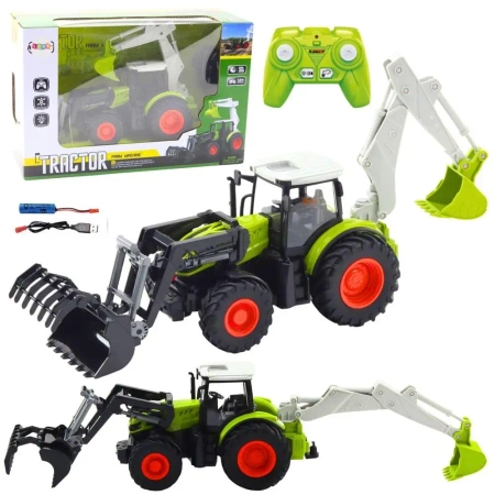 Traktor rolniczy 2w1 zdalnie sterowany - Leantoys