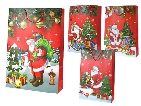 Torebka prezentowa z motywem świątecznym MIX - ADAR