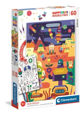 Puzzle 60 happy color Robot 26061 - Clementoni
