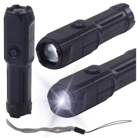 Latarka led regulacja zoom 3 tryby świecenia - Leantoys