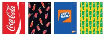 Teczka A4 z gumką Mat+UV Coca Cola (10szt) - INTERDRUK