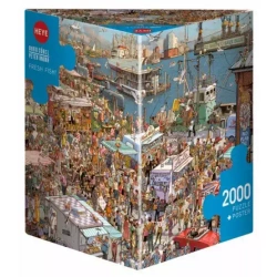 Puzzle 2000 elementów. Targ rybny, Göbel & Knorr