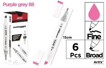 Marker Chromax z 2 końcówk. purple grey 88 (6szt) - Artix
