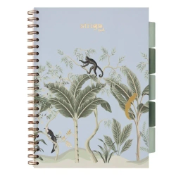 Kołozeszyt Pads A4/100K kratka Afryka pastel nieb - Strigo