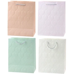 Torba prezentowa 23x18x10,5cm Serca pastel MIX - Leantoys