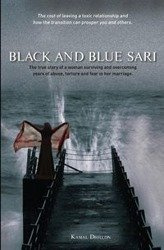 Black and Blue Sari - Dhillon Kamal K