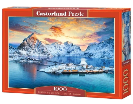 Puzzle 1000 Sunrise on Sakrisoy, Lofoten CASTOR - Castorland