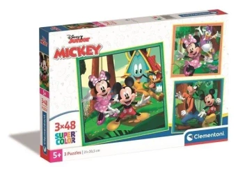 Puzzle 3x48 Super Kolor Mickey/Minnie - Clementoni