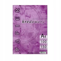 Papier kredowany kredowy A4 100 ark. 150g Kreska