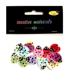 Guziki ozdobne Biedronki 18mm 15szt - Galeria Hobby