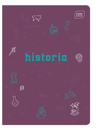 Zeszyt A5/60K kratka Hybrid Historia (10szt) - INTERDRUK