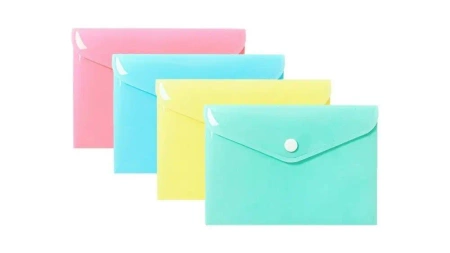 Teczka koperta A6 PP pastel (10szt) - Biurfol