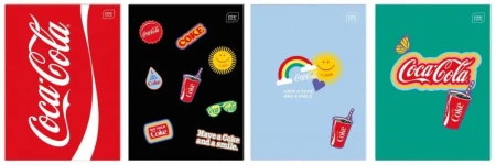 Zeszyt do słówek A6/32K Mat+UV Coca Cola (10szt) - INTERDRUK