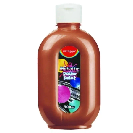 Farba plakatowa metaliczna żółta 300ml - Keyroad