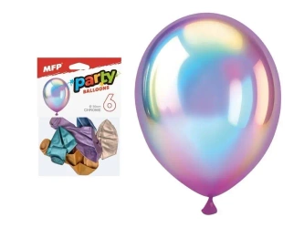 Balon dmuchany chrom 30cm 6szt - MFP
