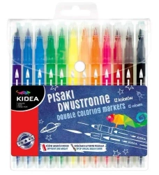 Pisaki dwustronne 12 kolorów KIDEA - DERFORM