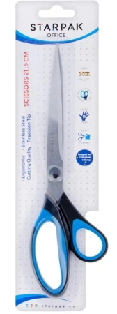 Nożyczki z gumowymi rączkami 215 mm - STARPAK