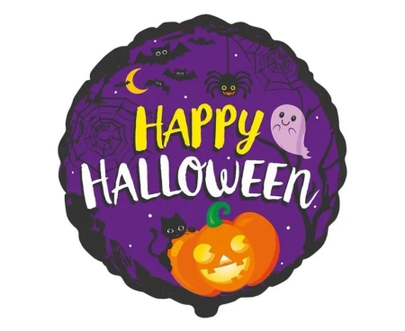 Balon foliowy Happy Halloween 48cm - Godan