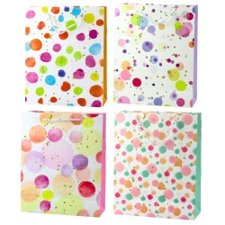 Torba prezentowa 32x26x10cm Kropki pastel MIX - Leantoys